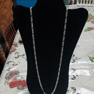 SterlingSilver Figaro Chain 30inch Italy 925